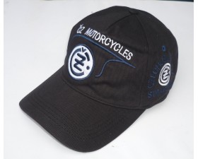 KŠILTOVKA VYŠÍVANÁ - ČERNÁ - ČZ  MOTORCYCLES LOGO S PLAMENY - ČZ STRAKONICE